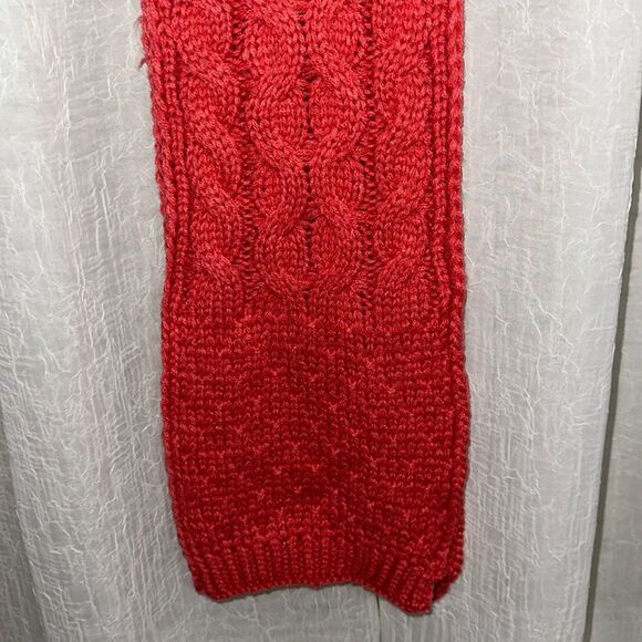 JOE BOXER Coral Pink Chunky Cable Knit Cold Weather Scarf - Picture 4 of 10